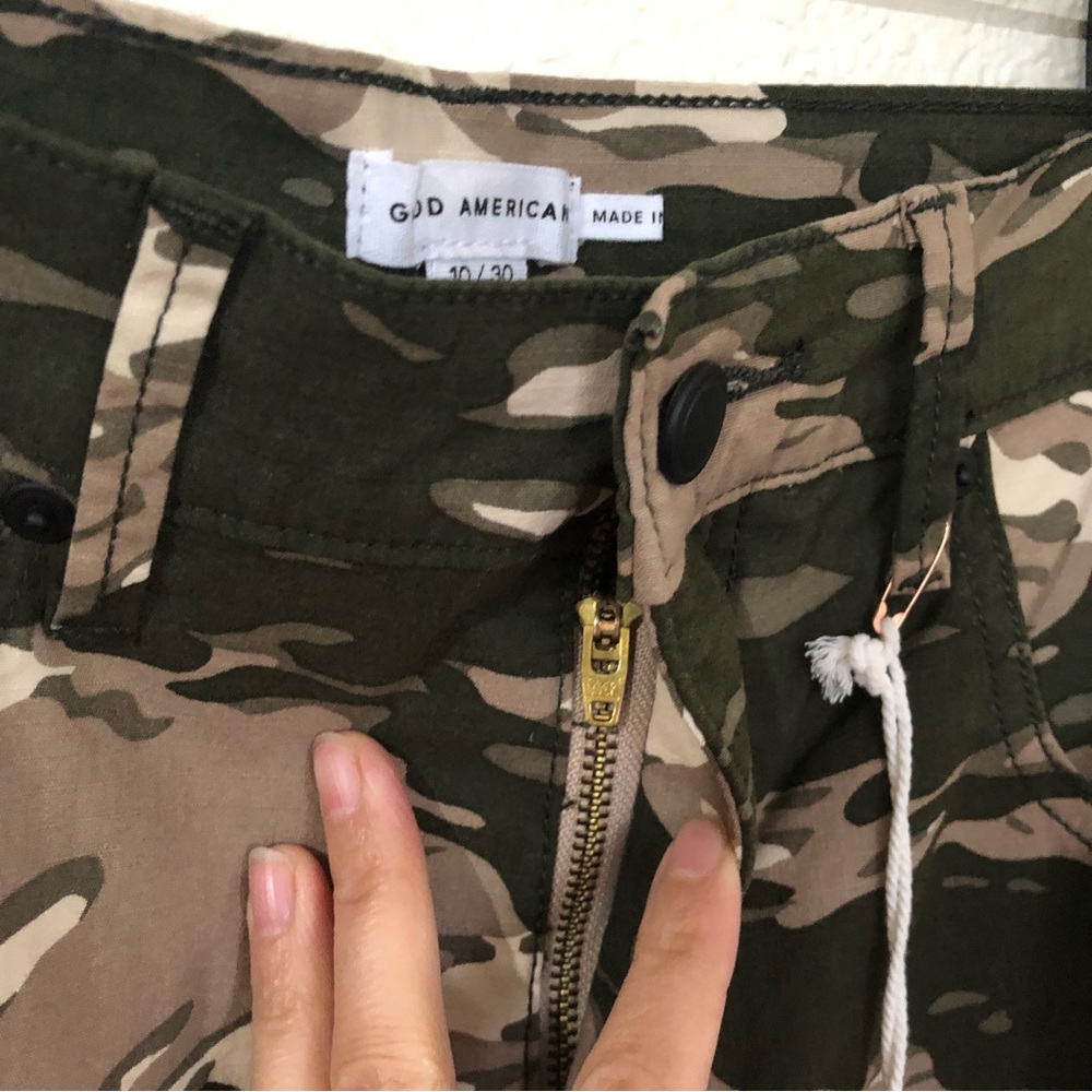 Good American Womens 10/30 Forest Camo Pants Pockets Drawstrings NWT - Picture 4 of 13